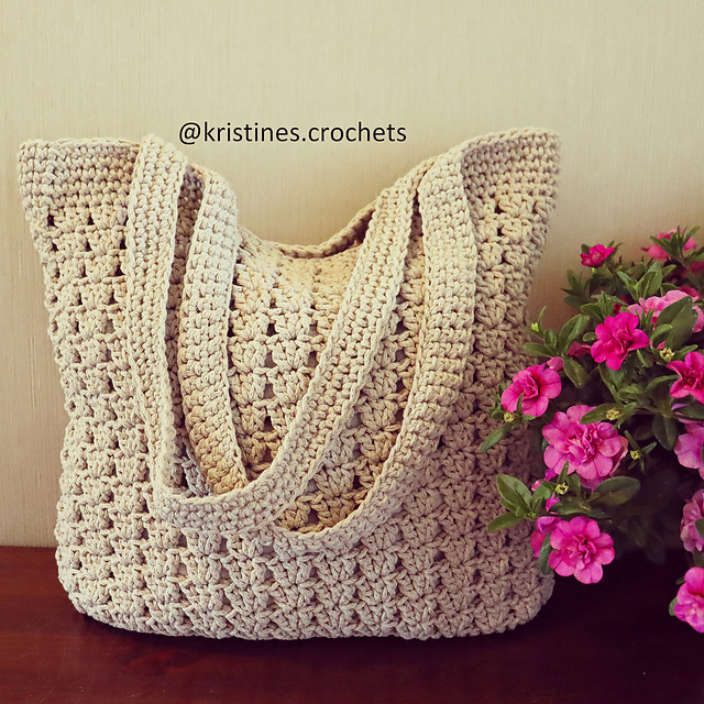 Ravelry Everyday Tote Bag pattern by Kristines Crochets