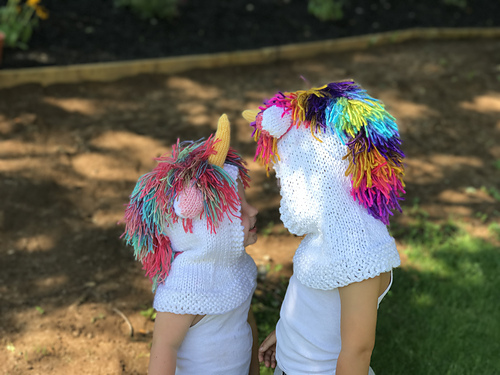 Hoded Unicorn Lue - Krystle's Krazy Knits