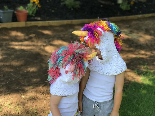 Hoded Unicorn Lue - Krystle's Krazy Knits
