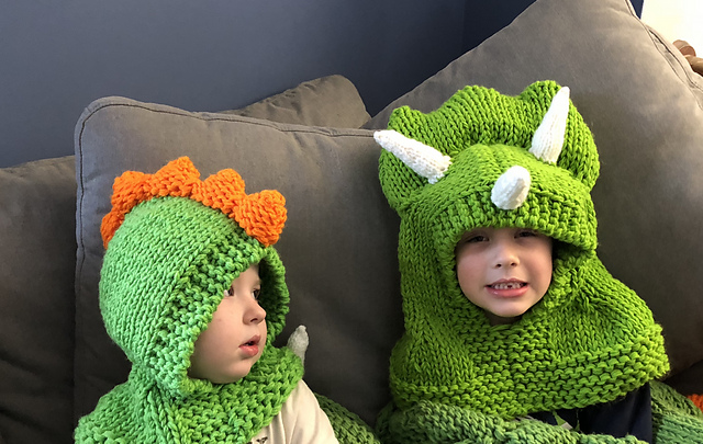 Ravelry: Hooded Dinosaur Hat pattern by 