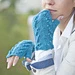 Wave Lace Fingerless Mittens pattern 