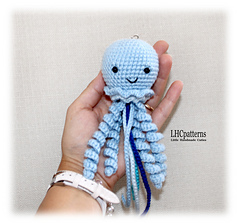 Crochet Jellyfish Keychain Pattern