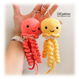 Crochet Jellyfish Keychain Pattern