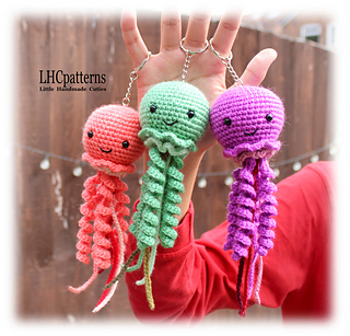Crochet Jellyfish Keychain Pattern