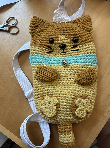 Crochet cat phone bag photo 3