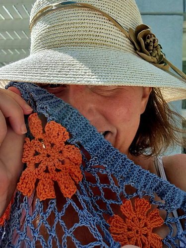 Blomster og Hav Top - Lace & Crochet