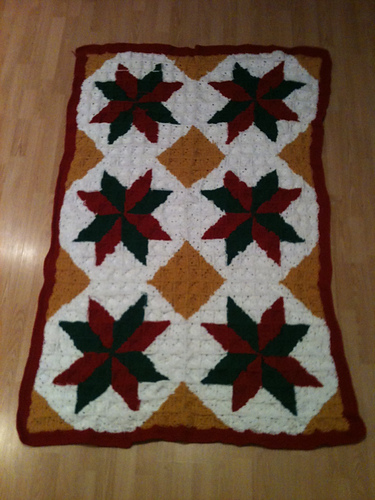 Christmas Lemoyne Star Crochet Quilt photo 2
