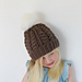 Finley Cable Crochet Hat pattern 