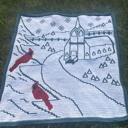 Cardinal Church Mosaic Blanket