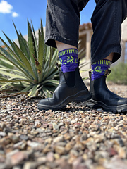 my CYB socks in the front yard of my desert house