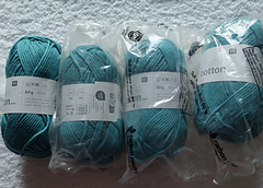 Gomitolo Di Lana Rico Design Creative Cotton Aran 100% Cotone - 50g / 85 Metri - Colore 35 Blu Marino