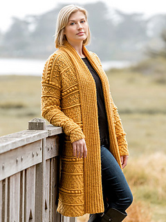 Ravelry Exeter Gansey Cardigan pattern by Melissa Leapman