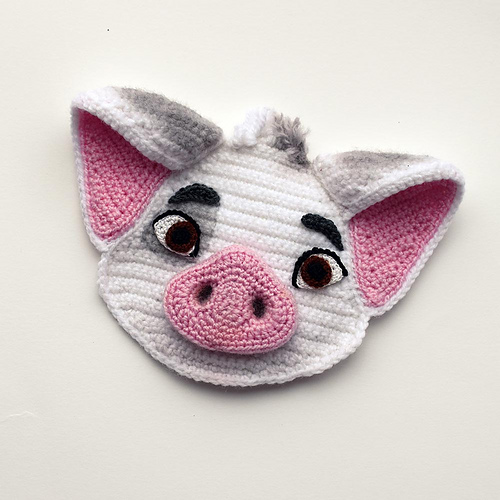 Cute piglet face applique photo 5