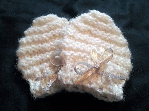 Purl Stripes Baby Mittens photo 3