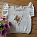 Floral Initial Baby Tee pattern