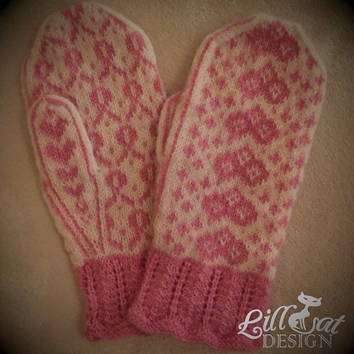 Rosasløyfe Votter - Lillcat