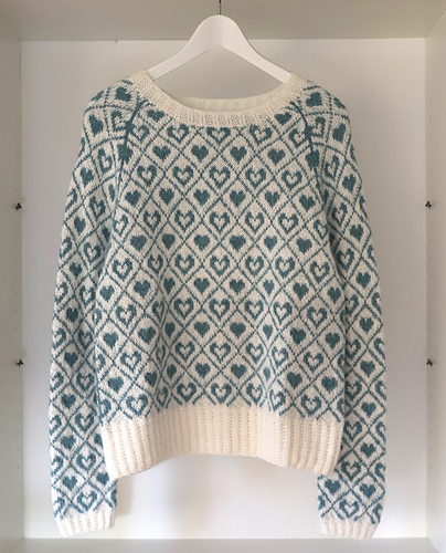 Hjerte-strenger Genser - LilleStrikk by Elisabeth Borch