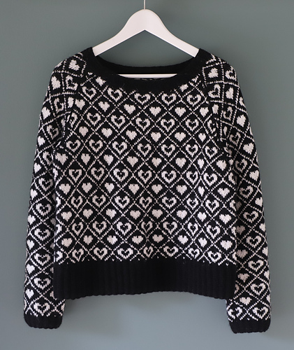 Hjerte-strenger Genser - LilleStrikk by Elisabeth Borch