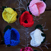Tulips Tea Cup Yarn Crochet Ornament photo 3