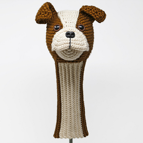 Ravelry Bulldog Golf Club Cover pattern by Linda Wright Lindaloo