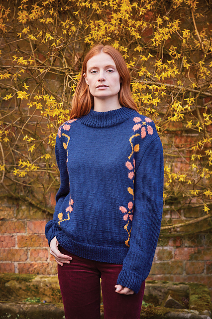 Floral Intarsia Sweater 10160 pattern 