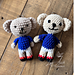Mini Team Teddy Mascot pattern 