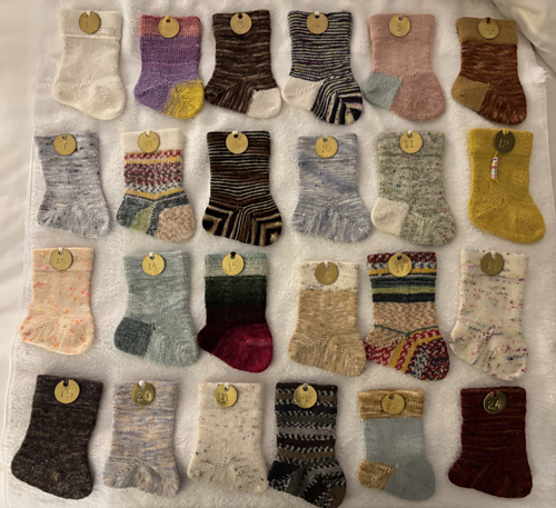 Christmas Advent Mini Socks