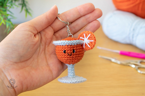 Ravelry: Aperol Spritz Keychain pattern by Ana Carolina Figueiredo