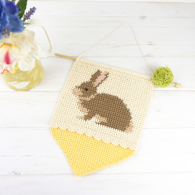Ravelry Bunny Rabbit Wall Hanging pattern by Little Doolally
