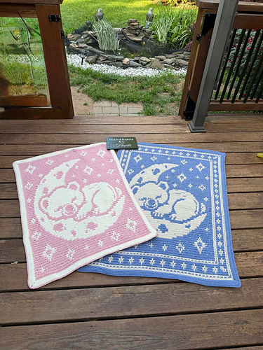 Moon Bear Baby Blanket