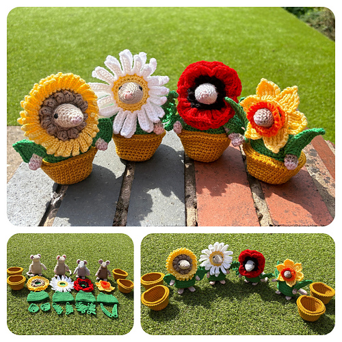 Ravelry: Flower Mousefits pattern by Laura Sutcliffe