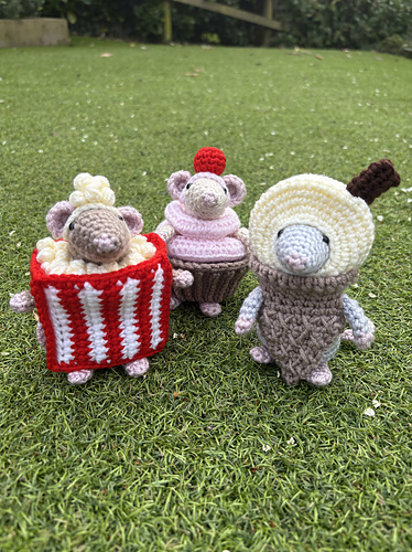 Snack Mousefits, Popcorn, Cupcake & Ice Cream