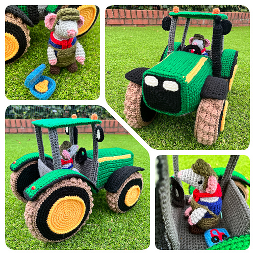 Farmer Mouse in a Tractor