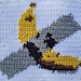 Taped banana tapestry pattern