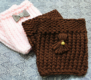 Ravelry: Loom Knit Boot Cuffs pattern by Denise Canela