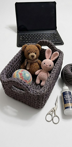 Hybrid Basket: A Knit & Crochet Storage Solution