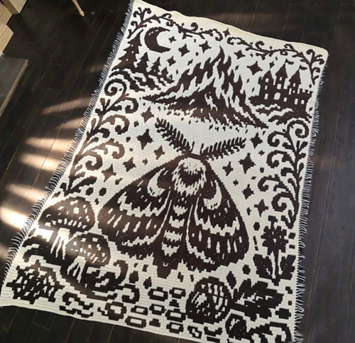 Moth to a flame Mosaic Blanket