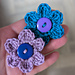 Beginner six petal flower pattern 