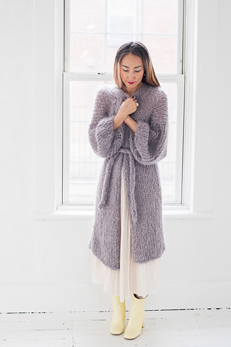 トップス URU WOOL MOHAIR - LONG CARDIGAN Long Wool Cardigan, Knitted Jacket, Mohair Cardigan, Wool