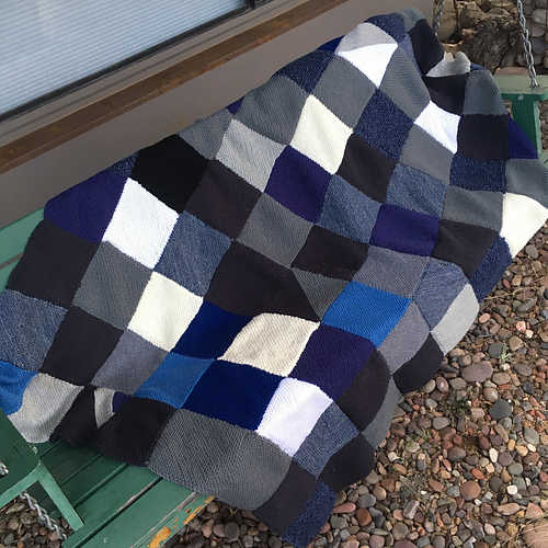 Blanket Square Diagonal Garter Stitch photo 2