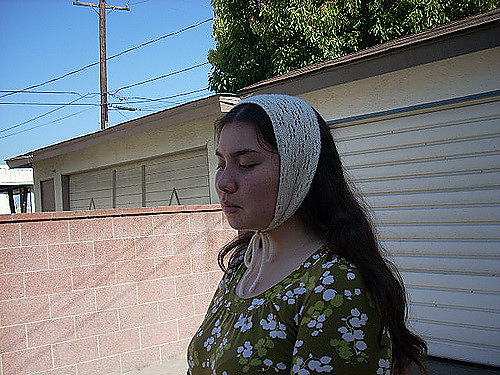 Snowflake Lace Earwarmer Hat or Headband photo 6