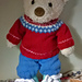 Teddy bear Nordic outfit pattern 