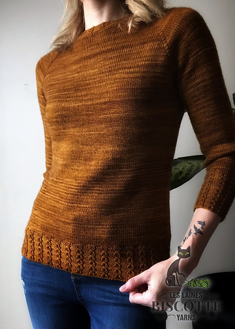 raglan cable knit sweater