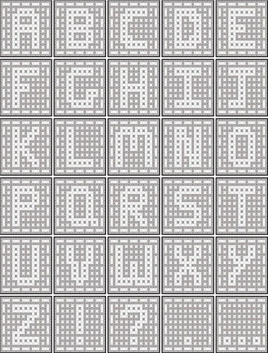 Ravelry: DFC Alphabet 10x10 pattern by Luna Holmes