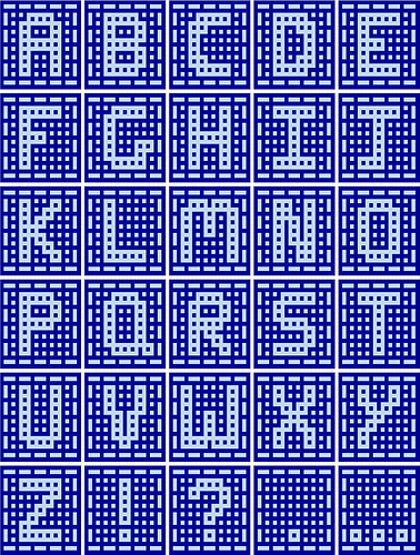 Ravelry: DFC Alphabet 10x10 pattern by Luna Holmes