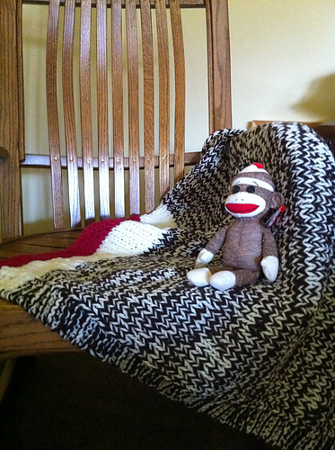 Sock Monkey Baby Blankie photo 1