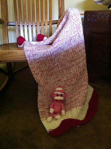 Sock Monkey Baby Blankie photo 2