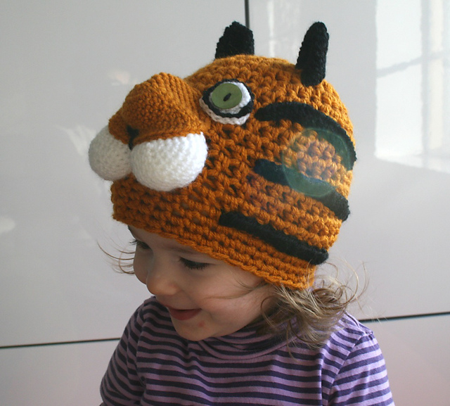 Ravelry Tiger beanie hat (45) pattern by Luz Mendoza