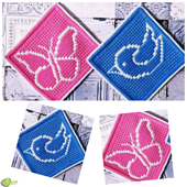 Fluttering Butterfly & Bluebird Potholders