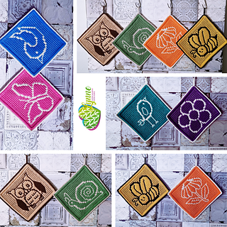 Mosaic Spring Garden Potholders